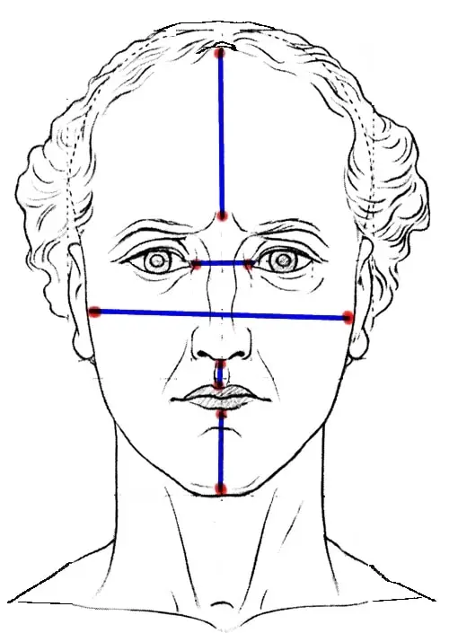5 distances of face observation
