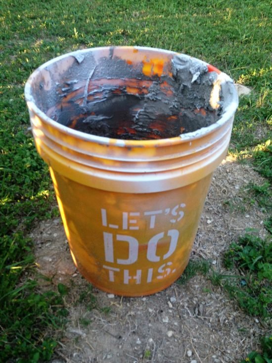 Old used five gallon bucket