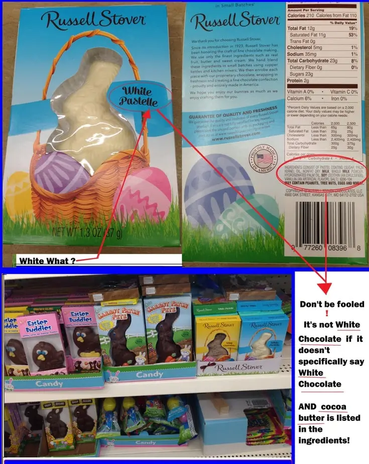 Not real white chocolate